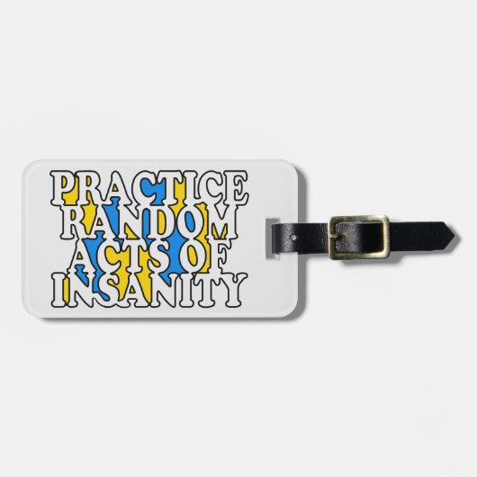 Random Acts of Insanity custom bagagelabel (Voorkant horizontaal)
