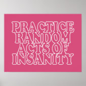 Random Acts of Insanity custom poster (Voorkant)