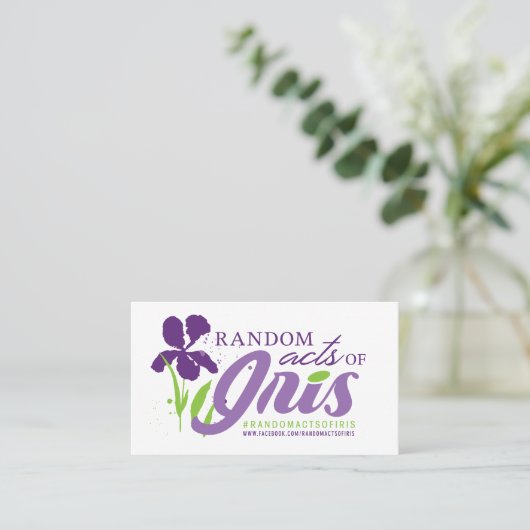 Random Acts of Iris Visitekaartje (Staand voorkant)