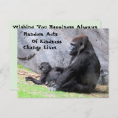 Random Acts of Kindness Briefkaart - Gorilla Famil (Voorkant / Achterkant)