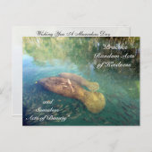 Random Acts of Kindness Briefkaart- Manatee Briefkaart (Voorkant / Achterkant)