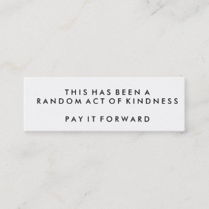 Random Acts of Kindness Challenge Cards Mini Visitekaartje