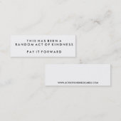 Random Acts of Kindness Challenge Cards Mini Visitekaartje (Voorkant / Achterkant)