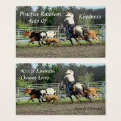 Random Acts of Kindness Kaarten - Cowboy Roundup Visitekaartjes (Voorkant /achterkant)