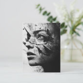 Random Art My Cat Made Birds op mijn hoofd Briefkaart (Staand voorkant)