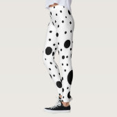 Random Black Stippen op White Fun Leggings (Links)