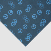 Random Blue Peace Sign Patroon Tissuepapier (Detail)