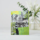 Random Collage of  Vintage Faces Briefkaart (Staand voorkant)