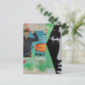 Random Collage Working Man and a Face Briefkaart (Staand voorkant)