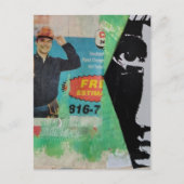 Random Collage Working Man and a Face Briefkaart (Voorkant)