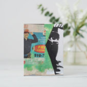 Random Collage Working Man and a Face Briefkaart (Staand voorkant)