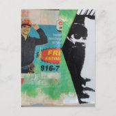 Random Collage Working Man and a Face Briefkaart (Voorkant)