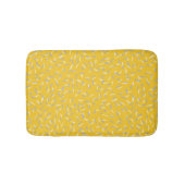 Random Confetti Flecks, mosterdgeel, grijs Badmat (Voorkant)