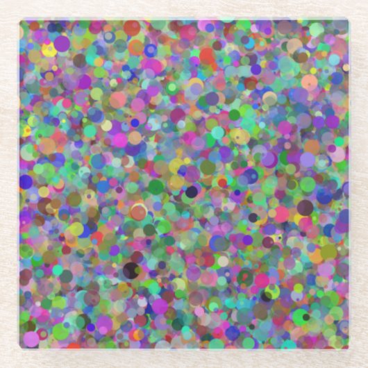 Random Dot Glass Onderzetter (Voorkant)