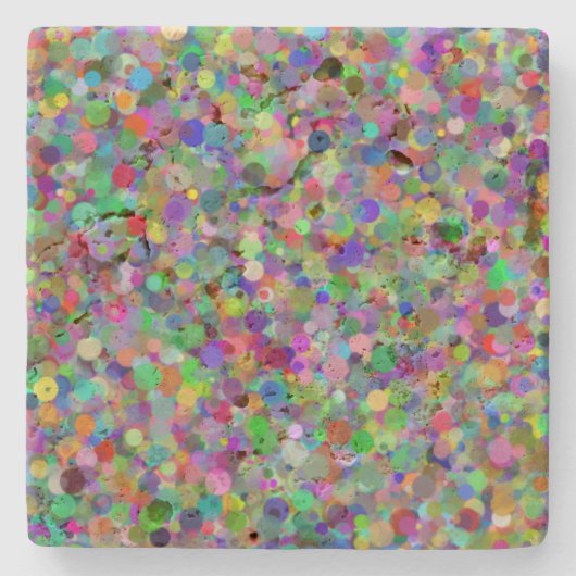 Random Dot Travertijn Onderzetter (Voorkant)