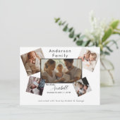 Random Family Photo Collage Birth Announcement  Aankondiging (Staand voorkant)