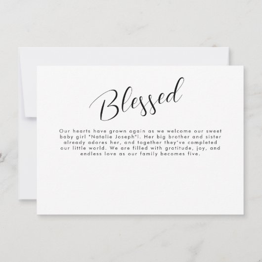 Random Family Photo Collage Birth Announcement  Aankondiging (Achterkant)