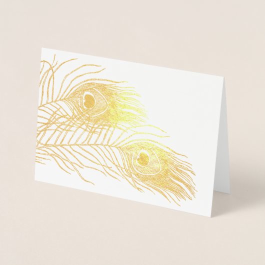 Random Feather Gold Foil Kaart (Voorkant)