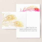 Random Feather Gold Foil Kaart (Display)