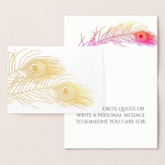 Random Feather Gold Foil Kaart (Display)