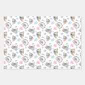 Random Floral PaasBunny Spring Sason Inpakpapier Vel (Voorkant 2)