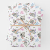 Random Floral PaasBunny Spring Sason Inpakpapier Vel (In situ)