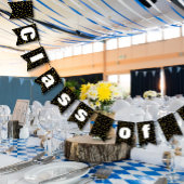 Random Gold Dot Patten Klasse Afstuderen Vlaggetjes