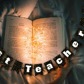 Random Gold Dot Pattern Beste leraar Vlaggetjes