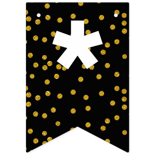 Random Gold Dot Pattern Beste leraar Vlaggetjes (Eerste vlag)