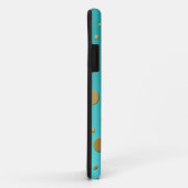 Random Gold-Stippen op Turquoise Modern Pattern Case-Mate iPhone Case (Achterkant/rechts)