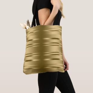 Random Gold Stripes Pattern Tote Bag
