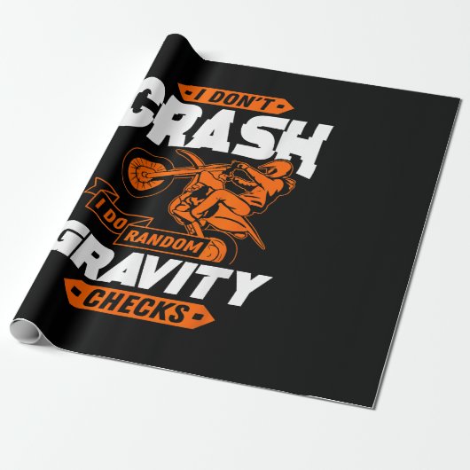 Random Grativity-controles - Motocross en Dirt Bik Cadeaupapier (Uitgerold)