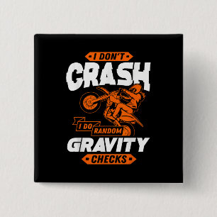 Random Grativity-controles - Motocross en Dirt Bik Vierkante Button 5,1 Cm