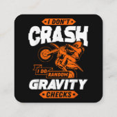 Random Grativity-controles - Motocross en Dirt Bik Vierkante Visitekaartje (Achterkant)