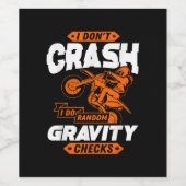 Random Grativity-controles - Motocross en Dirt Bik Wijn Etiket (Enkel label)