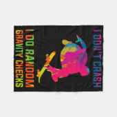 Random Gravity Check Skateboard Skater Skating Ska Fleece Deken (Voorkant (Horizontaal))