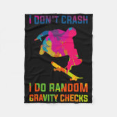 Random Gravity Check Skateboard Skater Skating Ska Fleece Deken (Voorkant)