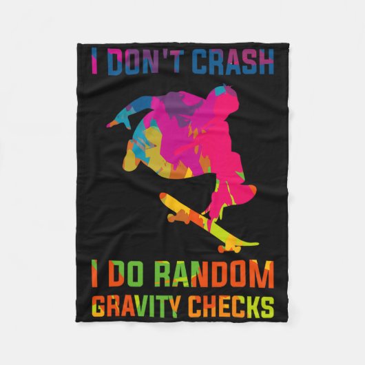 Random Gravity Check Skateboard Skater Skating Ska Fleece Deken (Voorkant)