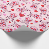Random Heart Sugar Skulls & Arrows Cadeaupapier (Hoek)