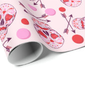 Random Heart Sugar Skulls & Arrows Cadeaupapier (Rol Hoek)