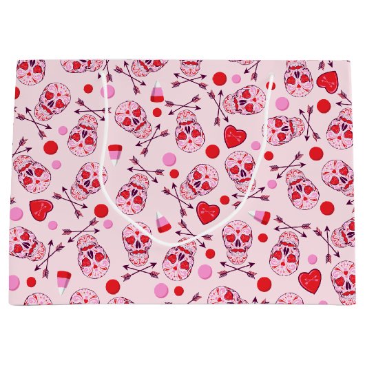 Random Heart Sugar Skulls & Arrows Groot Cadeauzakje (Voorkant)