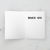 Random Horns Grunge Hard Rock Verjaardag Kaart (Binnen)