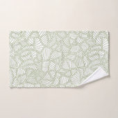 Random Leaf Mosaic Bleek Green Bad Handdoek (Handdoek)