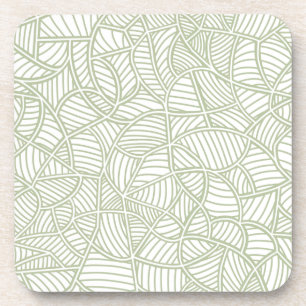 Random Leaf Mosaic Bleek Green Bier Onderzetter