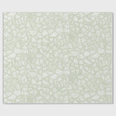 Random Leaf Mosaic Bleek Green Cadeaupapier (Vlak)