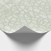 Random Leaf Mosaic Bleek Green Cadeaupapier (Hoek)