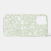 Random Leaf Mosaic Bleek Green Case-Mate iPhone Case (Achterkant (horizontaal))
