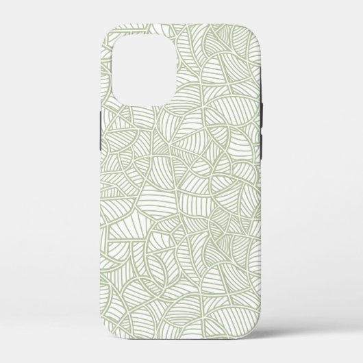 Random Leaf Mosaic Bleek Green Case-Mate iPhone Case (Achterkant)