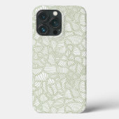 Random Leaf Mosaic Bleek Green Case-Mate iPhone Case (Achterkant)