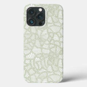 Random Leaf Mosaic Bleek Green Case-Mate iPhone Case